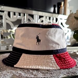 Ralph Lauren Red, White, and Blue Bucket Hat